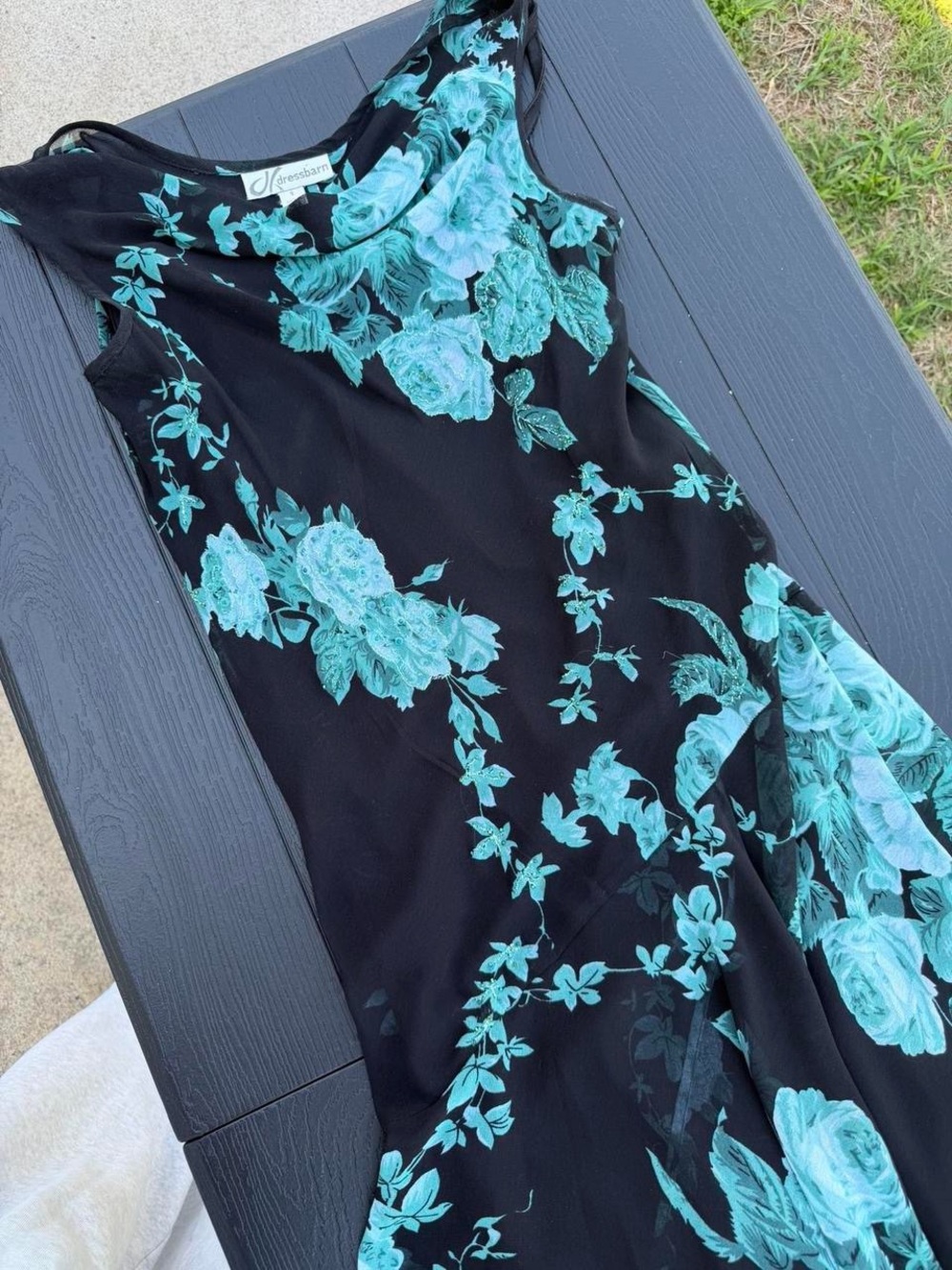 Bias cut embroidered sequin floral vintage y2k fairy dress